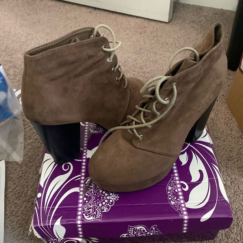 Brown knee boots